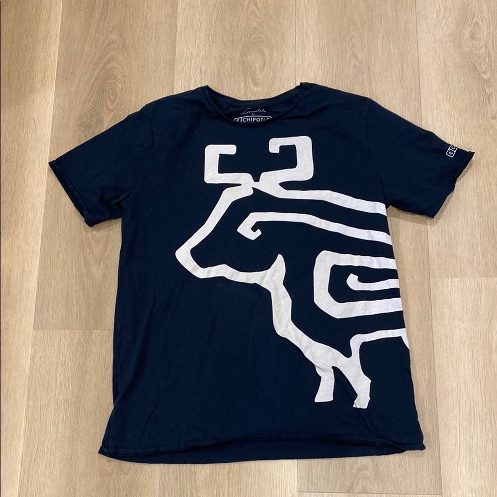 Loomstate Chipotle Black and Tan Short Sleeve Crew Tee Size L